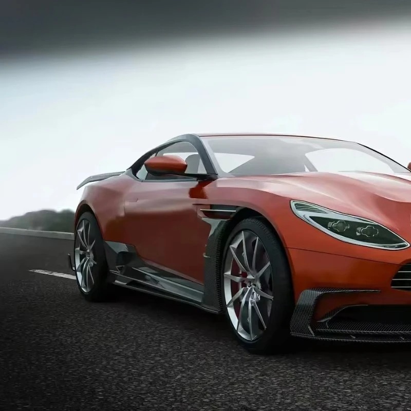 Dry Carbon Fiber Small Surround for DB11 Upgraded PK Model Side Skirt Body Kit Side Edge Spoiler